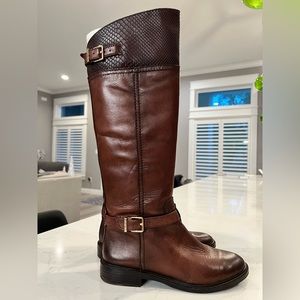 Gianni Bini tall brown leather boots